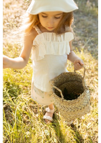 Önü Büzgülü Askılı Bluz Ekru fiyatları