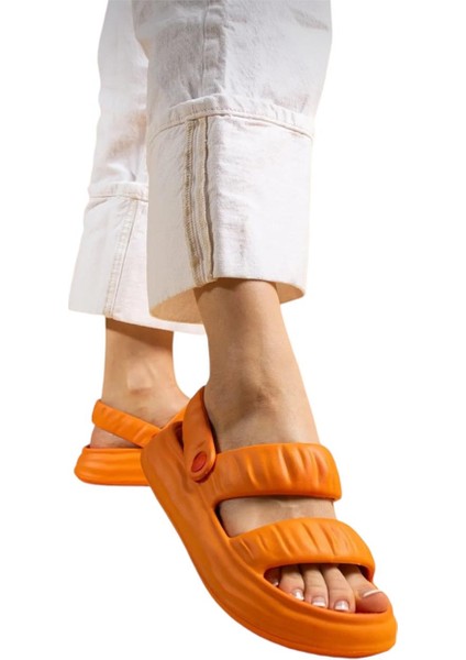 Plaj Havuz Hafif Rahat Kadın Sandalet TURUNCU