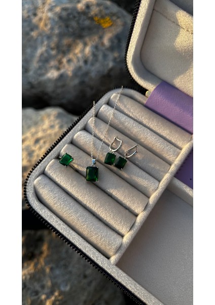 Gümüş Zirkon Taş Takı Seti