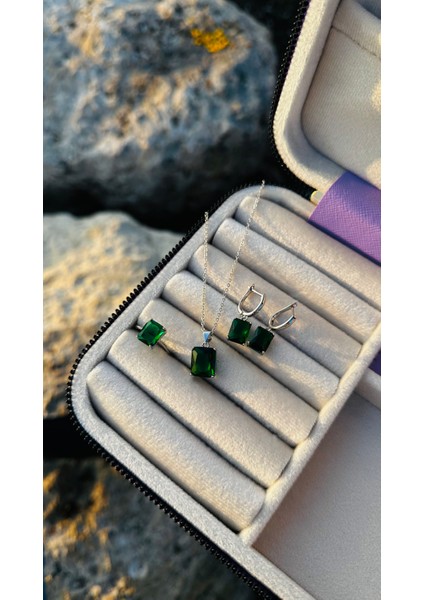 Gümüş Zirkon Taş Takı Seti fiyatları