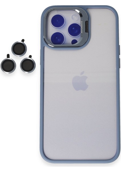 Apple iPhone 14 Pro Max Kılıf Roblox Lens Standlı Kapak - Sierra Blue