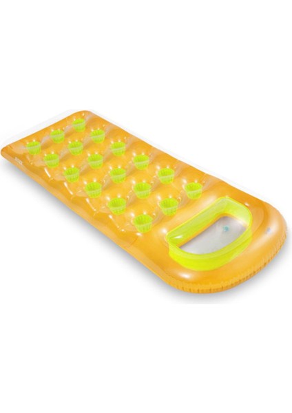 Sarı Outdoor Intex Bardaklı Şişme Deniz&havuz Yatağı Sarı 188*71 (59895) Pompa Dahil Değildir