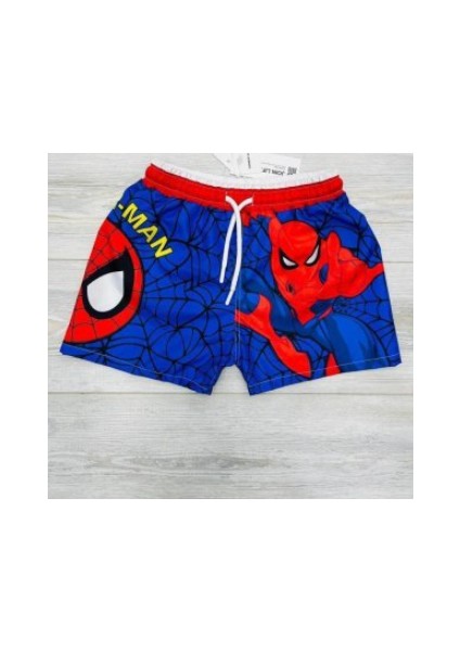 Erkek Çocuk Spider Man Örümcek Adam Şort Mayo