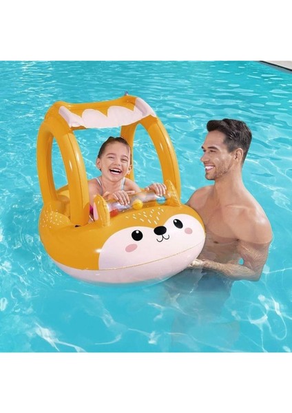 2+ Yaş Bestway Gölgelikli Oyuncaklı Çocuk Botu 94X66 cm - 34168 (Lisinya) Beyaz