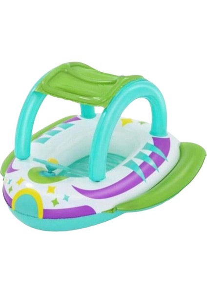 2+ Yaş Bestway Direksiyonlu Kornalı Bot 107X102 cm - 34149 (Lisinya) Beyaz