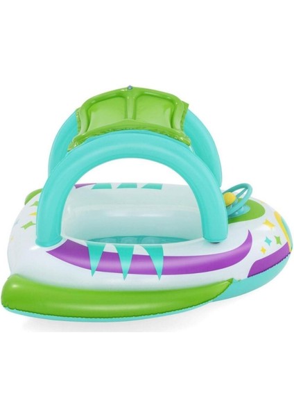 2+ Yaş Bestway Direksiyonlu Kornalı Bot 107X102 cm - 34149 (Lisinya) Beyaz