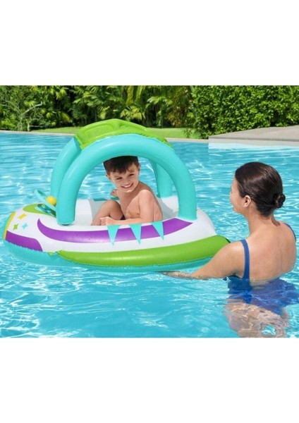 2+ Yaş Bestway Direksiyonlu Kornalı Bot 107X102 cm - 34149 (Lisinya) Beyaz