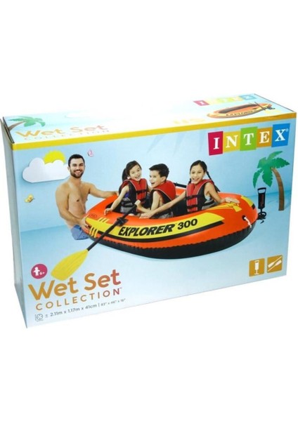 Çok Renkli IB58332 Explorer Şişme Bot 300 186KG - 1 Adet Kız Erkek Çocuk Oyuncakları Eğitici Oyunca