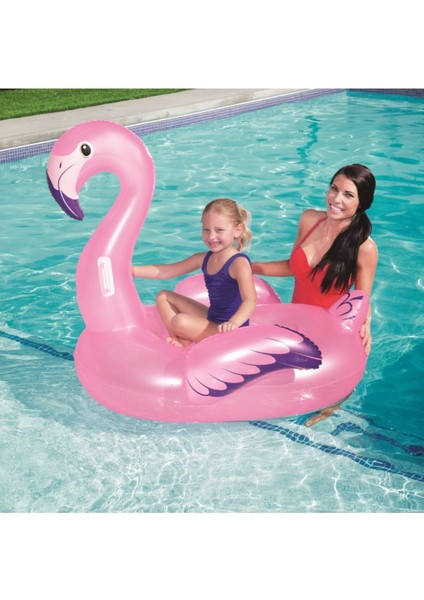 Pembe Flamingo Binici Şişme Flamingo Binici Bot Deniz Flamingo Binici Havuz Flamingo Şişme 127X127