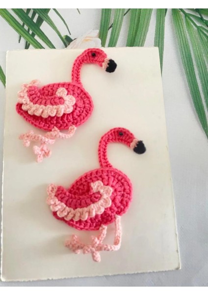 Flamingo Tasarım El Emeği Örgü 2'li Çıt Çıt Toka