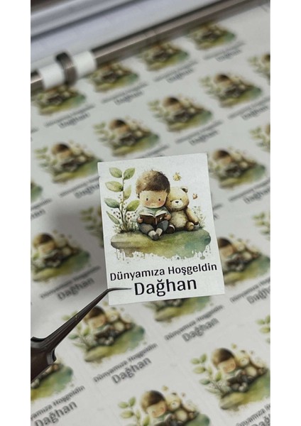 Yenidoğan Çikolata Etiketi 4x4 cm 108 Adet