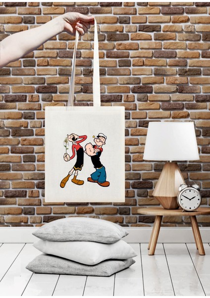Temelreis&safinaz Baskılı Pamuklu Ham Bez Çanta 35X40 Cm.