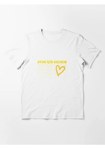 Oyuna Hazırım Baskılı Bisiklet Yaka T-Shirt fiyatları