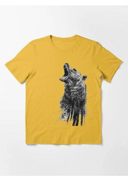 Pus Ayı Baskılı Bisiklet Yaka T-Shirt fiyatları