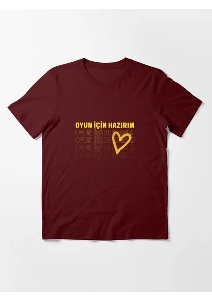 Oyuna Hazırım Baskılı Bisiklet Yaka T-Shirt fiyatları