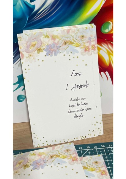 Butik Sosyetik Doğum Günü Anahtarlık Kartı 9,5X15 cm 49 Adet