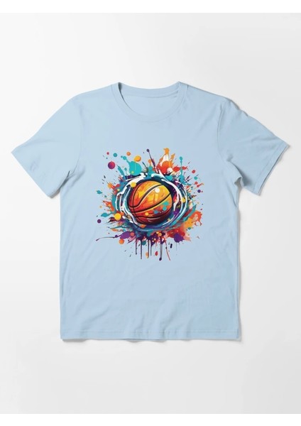 Basket Baskılı Bisiklet Yaka T-Shirt fiyatları