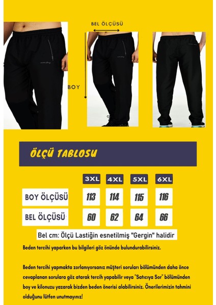 Enrıco Ferry Siyah Erkek Mıcropoly Kumaş Düz Paça Büyük Beden Cepli Eşofman Altı EDY890B