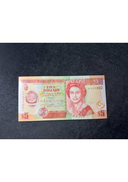Queen Elizabeth Iı Belize 5 Dolar 2020 Unc Çil Belıze $ 5 Dollars 2020