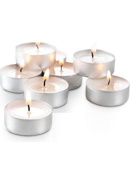 Vıp Kalite 100 Adet Beyaz Tea Light Mum Beyaz Mum Yılbaşı Mumları 50 Pcs Vıp White Tea Light Candle