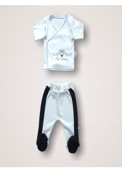 Süper Prens Nakışlı %100 Cotton Antib.akteriyel 10LU Zıbın Takımı Hastane Çıkışı indirimleri