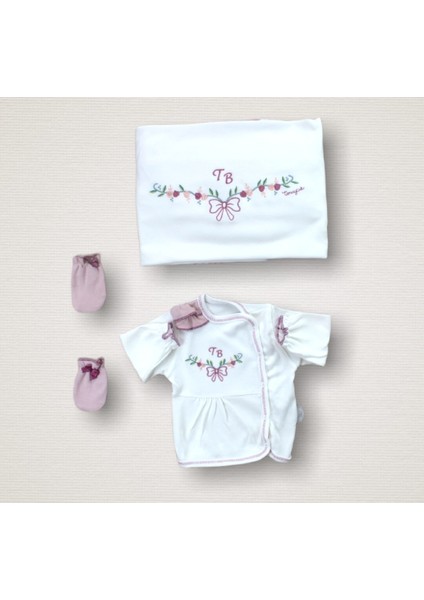 Bahar Çiçekleri Nakışlı %100 Cotton Antib.akteriyel 10LU Zıbın Takımı Hastane Çıkışı fırsatları