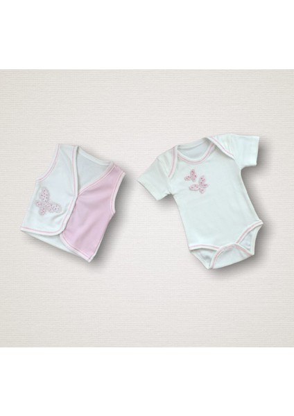 Uçan Kelebekler Nakışlı %100 Cotton Antib.akteriyel 10LU Zıbın Takımı Hastane Çıkışı fırsatları