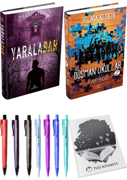Yaralasar 3 Ciltli Maral Atmaca ve Düşman Okullar 2 Ciltli Dilara Keskin 2li Set