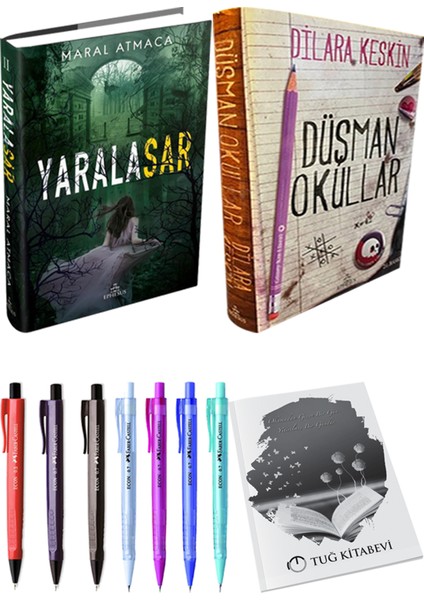 Yaralasar 2 Ciltli Maral Atmaca ve Düşman Okullar 1 Ciltli Dilara Keskin 2li Set