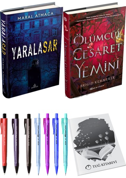 Yaralasar 1 Ciltli Maral Atmaca ve Epsilon Yayınevi Ölümcül Cesaret Yemini Ciltli Brigid Kemmerer 2li Set