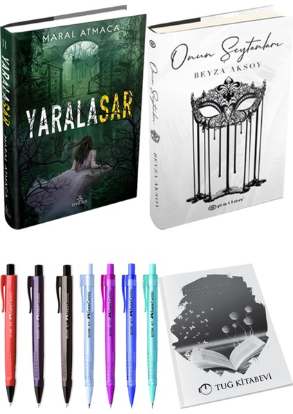Yaralasar 2 Ciltli Maral Atmaca ve Epsilon Yayınevi Onun Şeytanları Ciltli Beyza Aksoy 2li Set