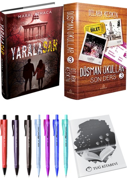 Yaralasar 4 Ciltli Maral Atmaca ve Düşman Okullar 3 Ciltli Dilara Keskin 2li Set