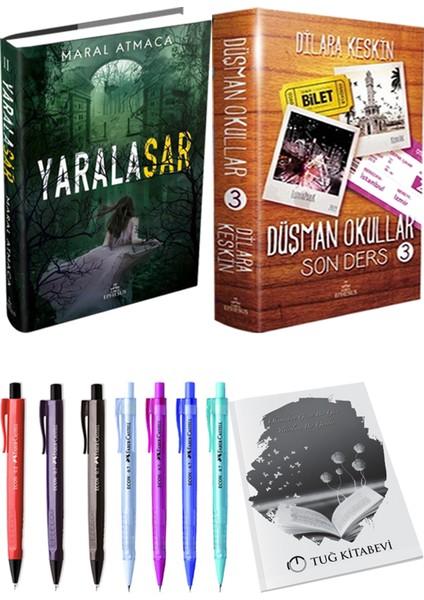 Yaralasar 2 Ciltli Maral Atmaca ve Düşman Okullar 3 Ciltli Dilara Keskin 2li Set