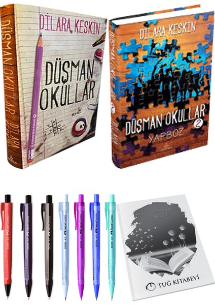 Düşman Okullar 1 Ciltli Dilara Keskin ve Düşman Okullar 2 Ciltli Dilara Keskin 2li Set