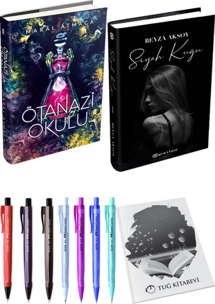 Ötanazi Okulu 2 Ciltli Maral Atmaca ve Epsilon Yayınevi Siyah Kuğu Ciltli Beyza Aksoy 2li Set