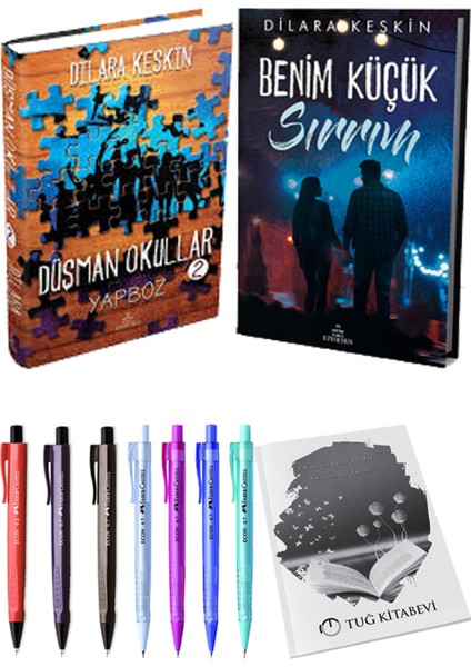 Düşman Okullar 2 Ciltli Dilara Keskin ve Benim Küçük Sırrım 1 Ciltli Dilara Keskin 2li Set
