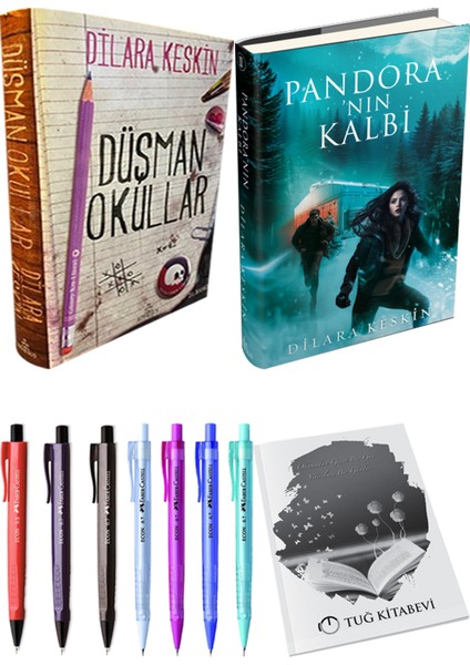 Düşman Okullar 1 Ciltli Dilara Keskin ve Pandora'nın Kalbi 2 Ciltli Dilara Keskin 2li Set