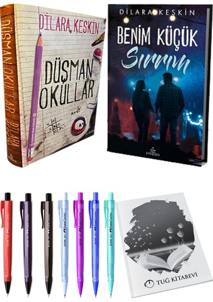 Düşman Okullar 1 Ciltli Dilara Keskin ve Benim Küçük Sırrım 1 Ciltli Dilara Keskin 2li Set