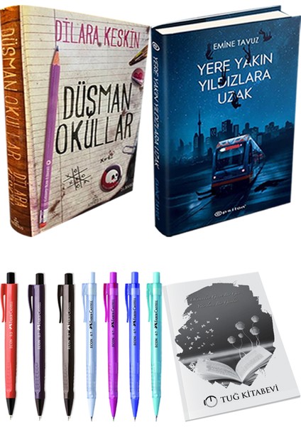 Düşman Okullar 1 Ciltli Dilara Keskin ve Epsilon Yayınevi Yere Yakın Yıldızlara Uzak Ciltli Emine Tavuz 2li Set