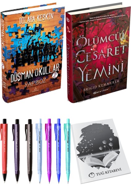 Düşman Okullar 2 Ciltli Dilara Keskin ve Epsilon Yayınevi Ölümcül Cesaret Yemini Ciltli Brigid Kemmerer 2li Set