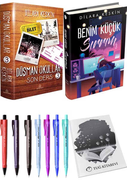 Düşman Okullar 3 Ciltli Dilara Keskin ve Benim Küçük Sırrım 3 Ciltli Dilara Keskin 2li Set