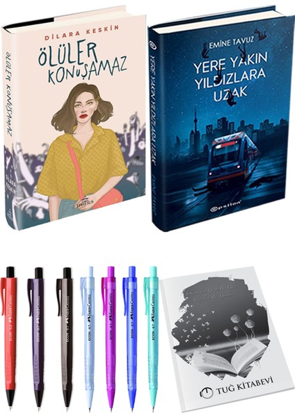 Ölüler Konuşamaz Ciltli Dilara Keskin ve Epsilon Yayınevi Yere Yakın Yıldızlara Uzak Ciltli Emine Tavuz 2li Set