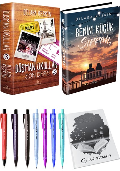 Düşman Okullar 3 Ciltli Dilara Keskin ve Benim Küçük Sırrım 2 Ciltli Dilara Keskin 2li Set