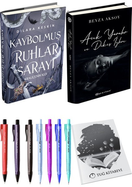 Kaybolmuş Ruhlar Sarayı 1 Ciltli Dilara Keskin ve Epsilon Yayınevi Açık Yaralar ve Dikiş Izleri Ciltli Beyza Aksoy 2li Set
