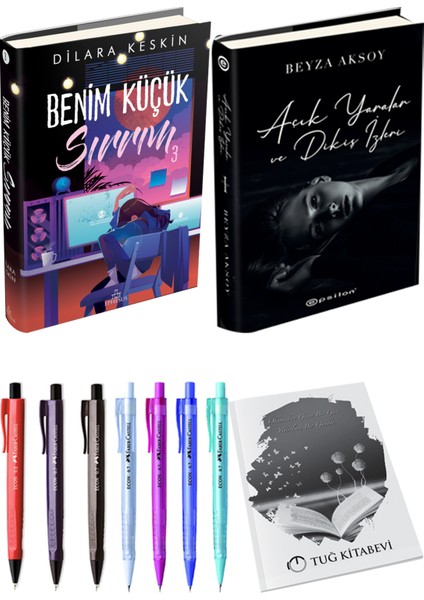 Benim Küçük Sırrım 3 Ciltli Dilara Keskin ve Epsilon Yayınevi Açık Yaralar ve Dikiş Izleri Ciltli Beyza Aksoy 2li Set