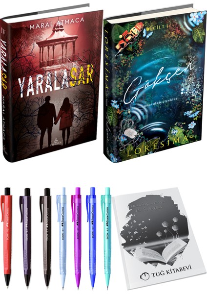 Gökçen 1 Ciltli Loresima ve Yaralasar 4 Ciltli Maral Atmaca 2li Set