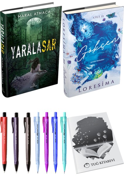 Yaralasar 2 Ciltli Maral Atmaca ve Gökçen 2 Ciltli Loresima 2li Set