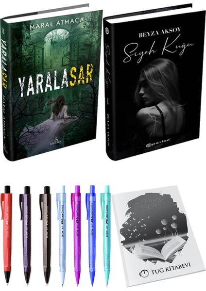 Yaralasar 2 Ciltli Maral Atmaca ve Epsilon Yayınevi Siyah Kuğu Ciltli Beyza Aksoy 2li Set
