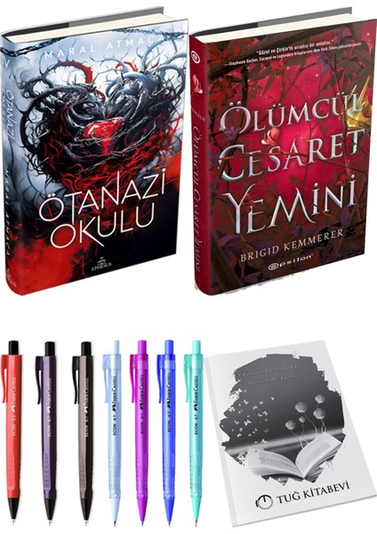 Ötanazi Okulu 4 Ciltli Maral Atmaca ve Epsilon Yayınevi Ölümcül Cesaret Yemini Ciltli Brigid Kemmerer 2li Set