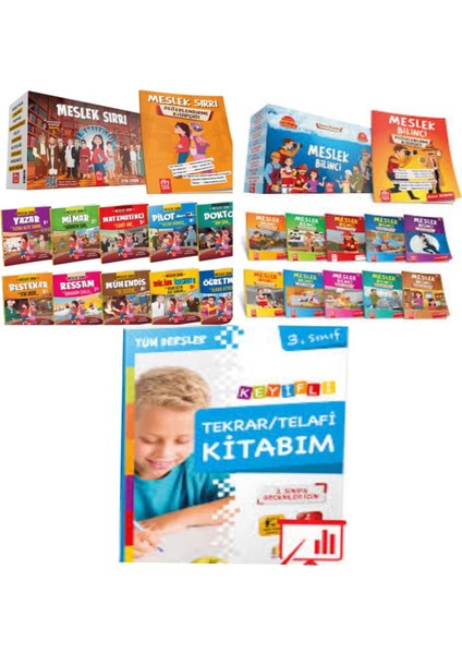 3 ve 4. Sınıflar İçin Meslek Sırrı Hikaye Serisi + Meslek Bilinci Hikaye Serisi ve Tekrar Telafi Kitabım